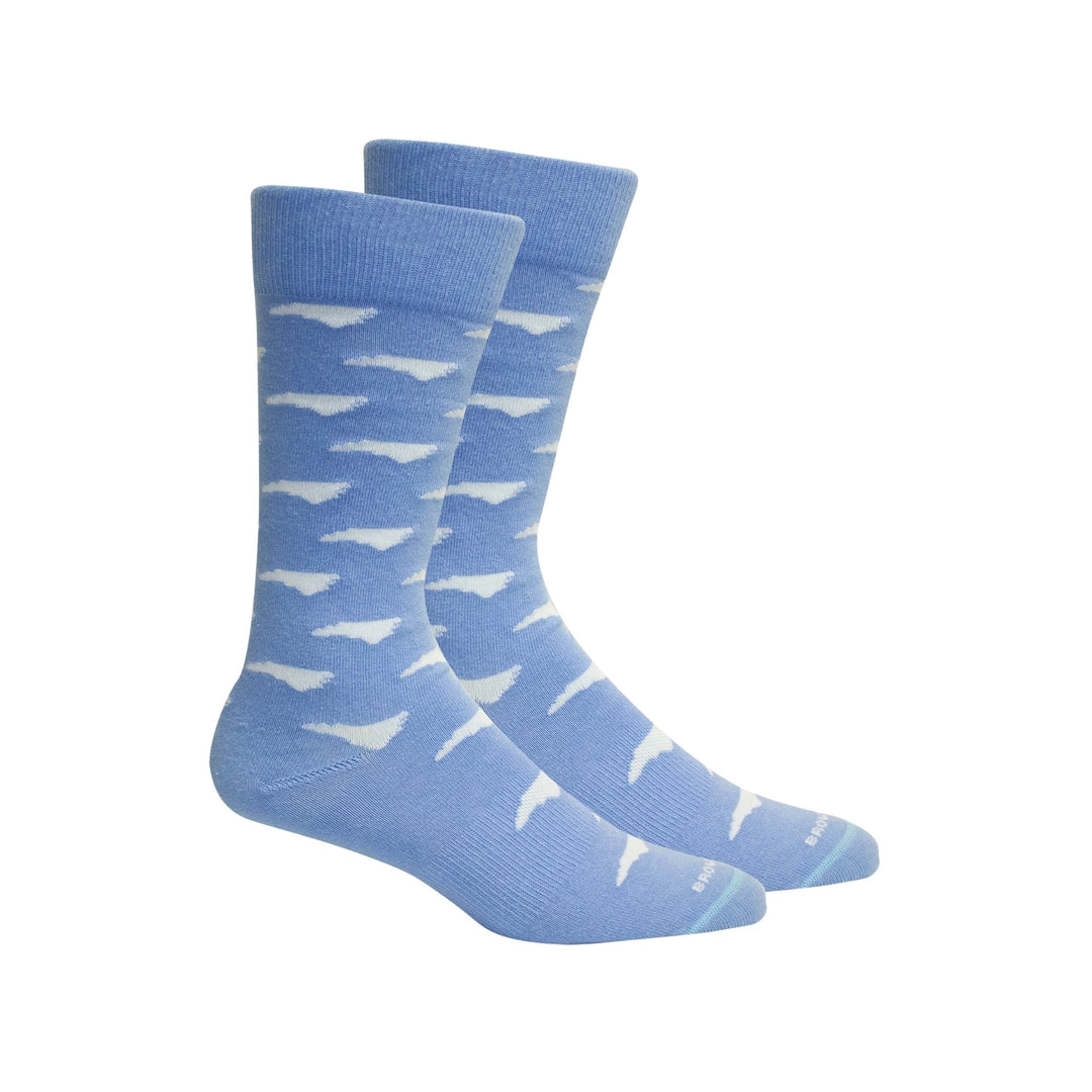 North Carolina Socks (Light Blue/White)
