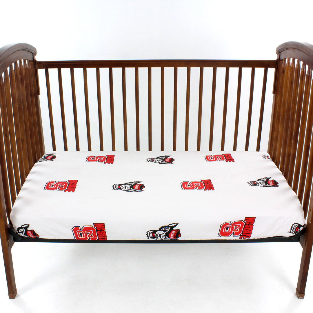 North Carolina State Wolfpack Baby Crib Fitted Sheet: Single