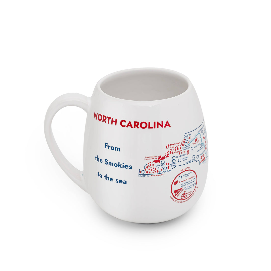 North Carolina Map Color In Ceramic Mug
