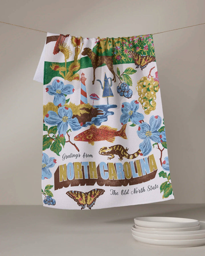 Greetings From North Carolina Tea Towel