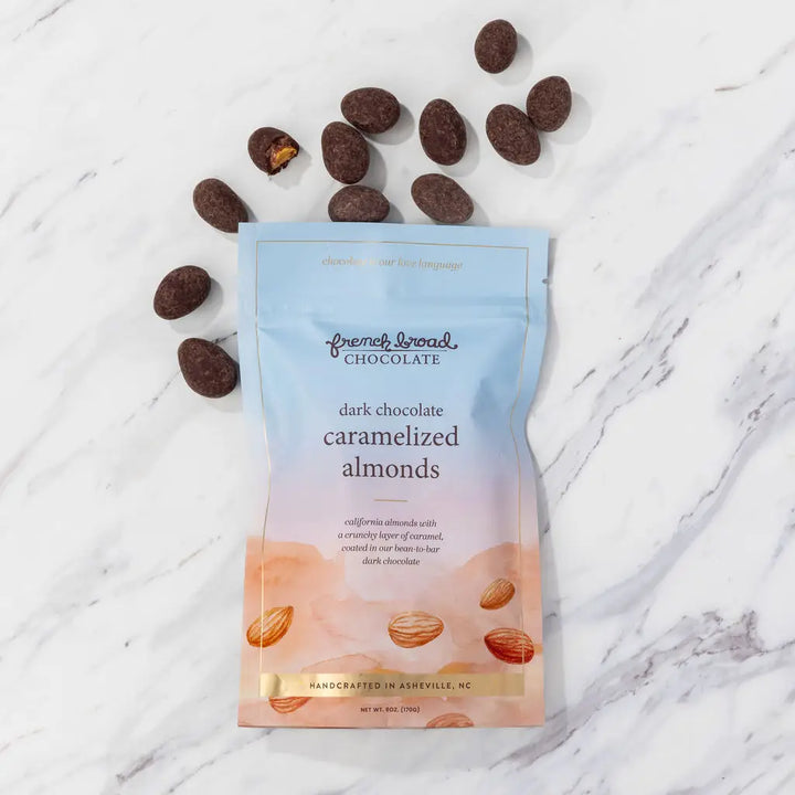 Dark Chocolate- Covered Carmelized Almonds