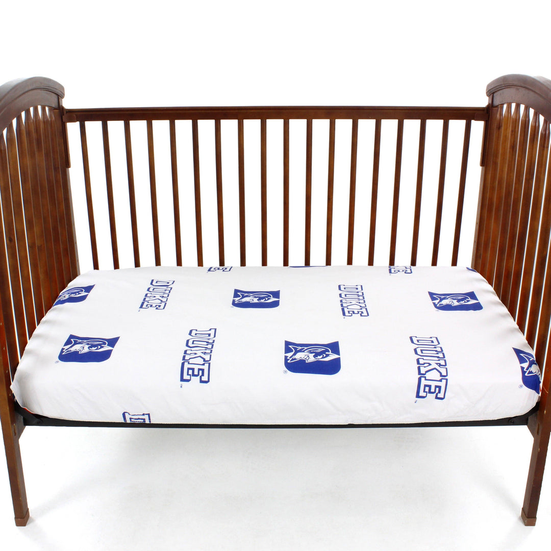Duke Blue Devils Baby Crib Fitted Sheet: Single