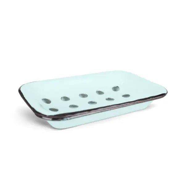 Enamel Metal Soap Dish (Blue)