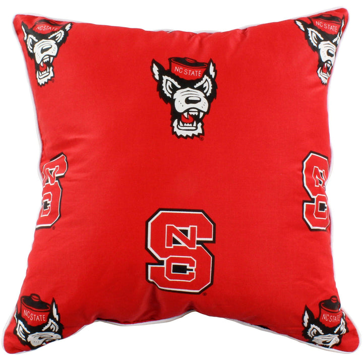 North Carolina State Wolfpack Decorative Pillow: White / Single
