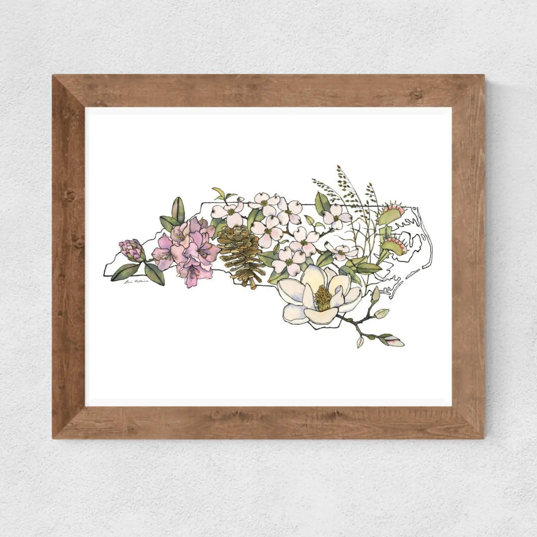 North Carolina Native Plants Print