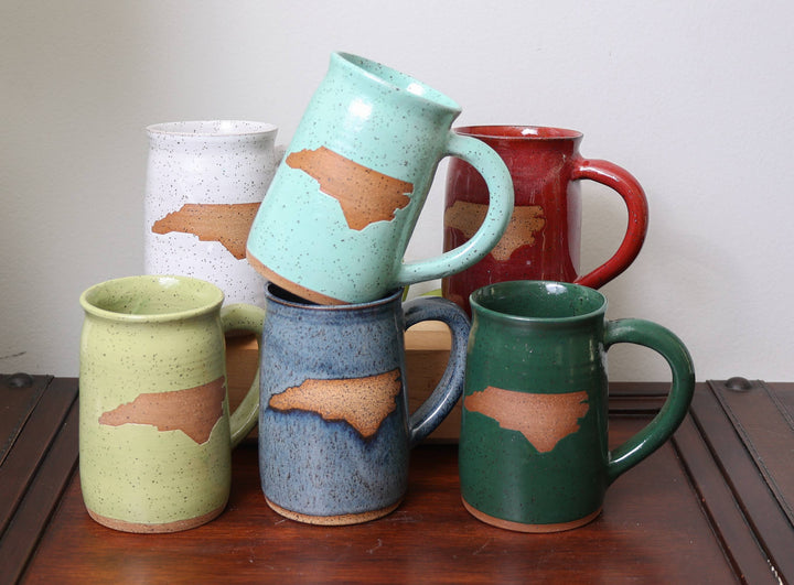 North Carolina Ceramic Mug: Aqua