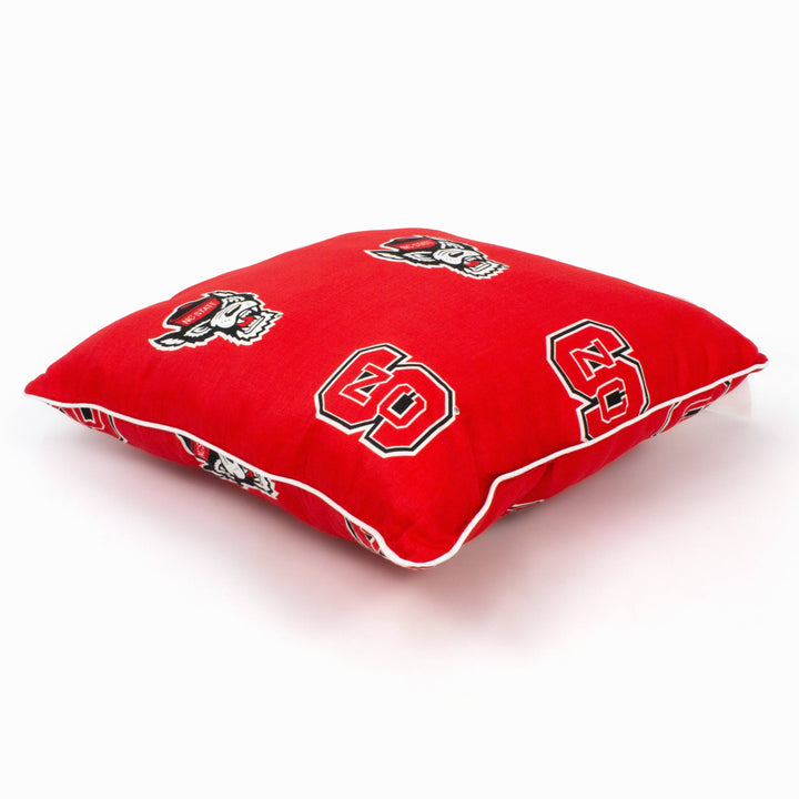 North Carolina State Wolfpack Decorative Pillow: White / Single