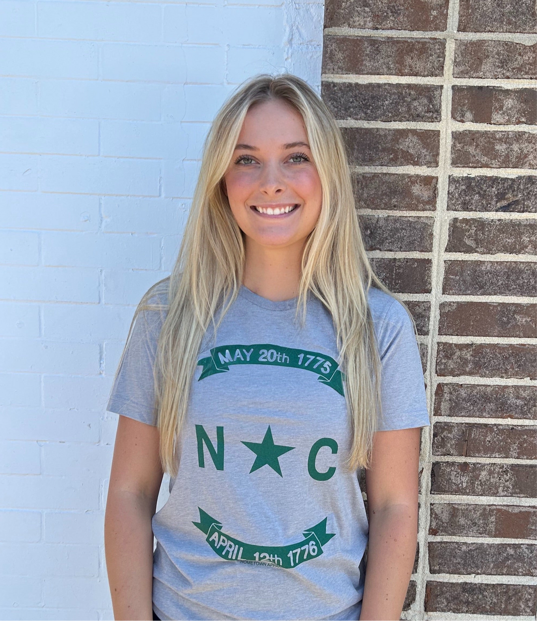 NC Flag Banner T-Shirt #106 (Athletic Grey)