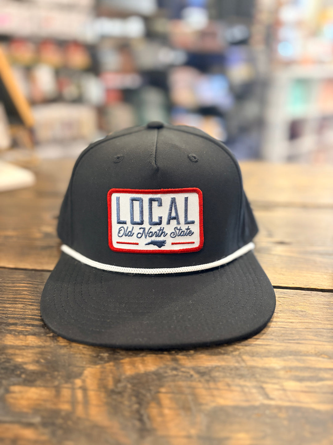 North Carolina Local Woven Patch Black