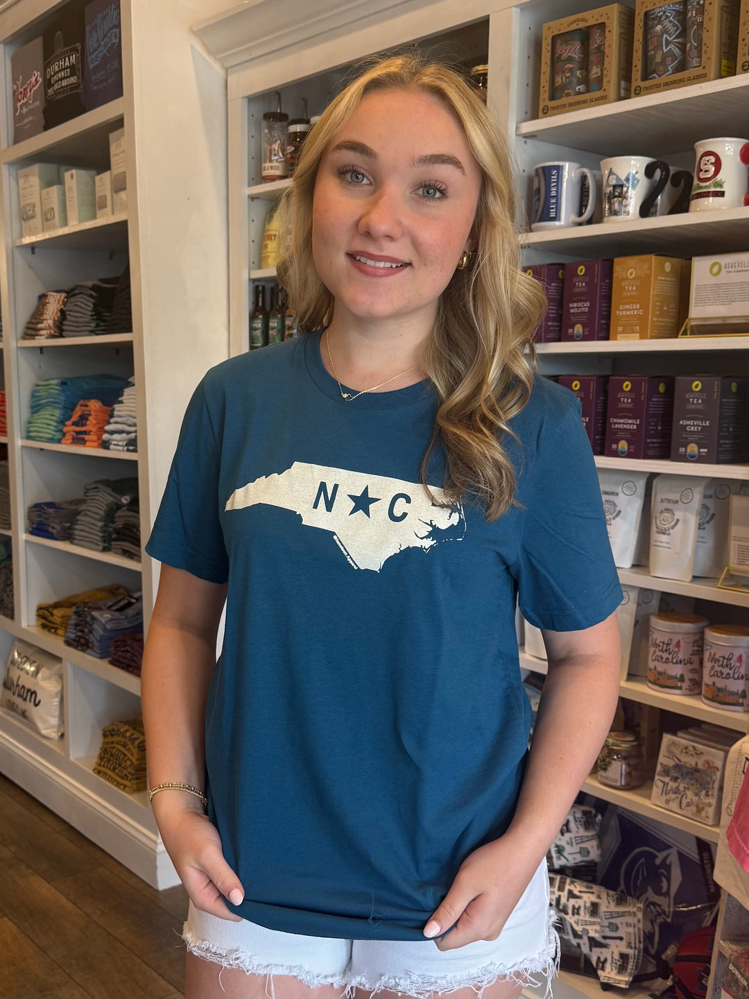 North Carolina Silhouette T-Shirt #101 (Deep Teal)