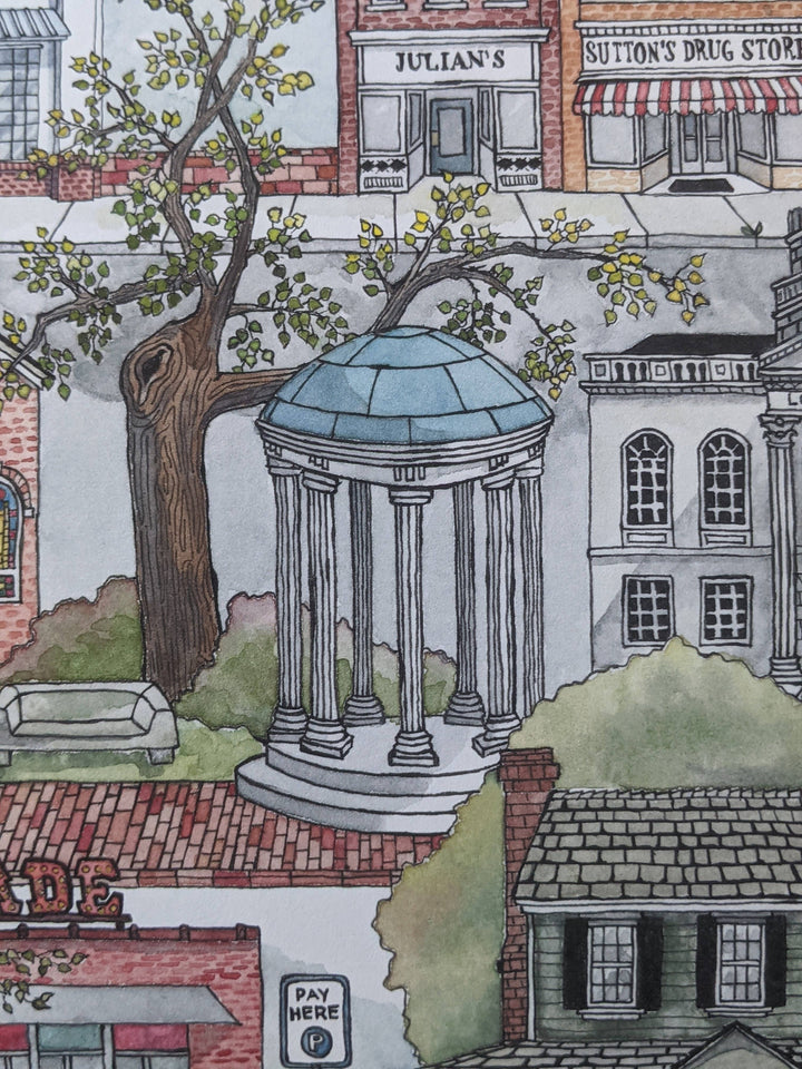 Chapel Hill, North Carolina print: 11x14