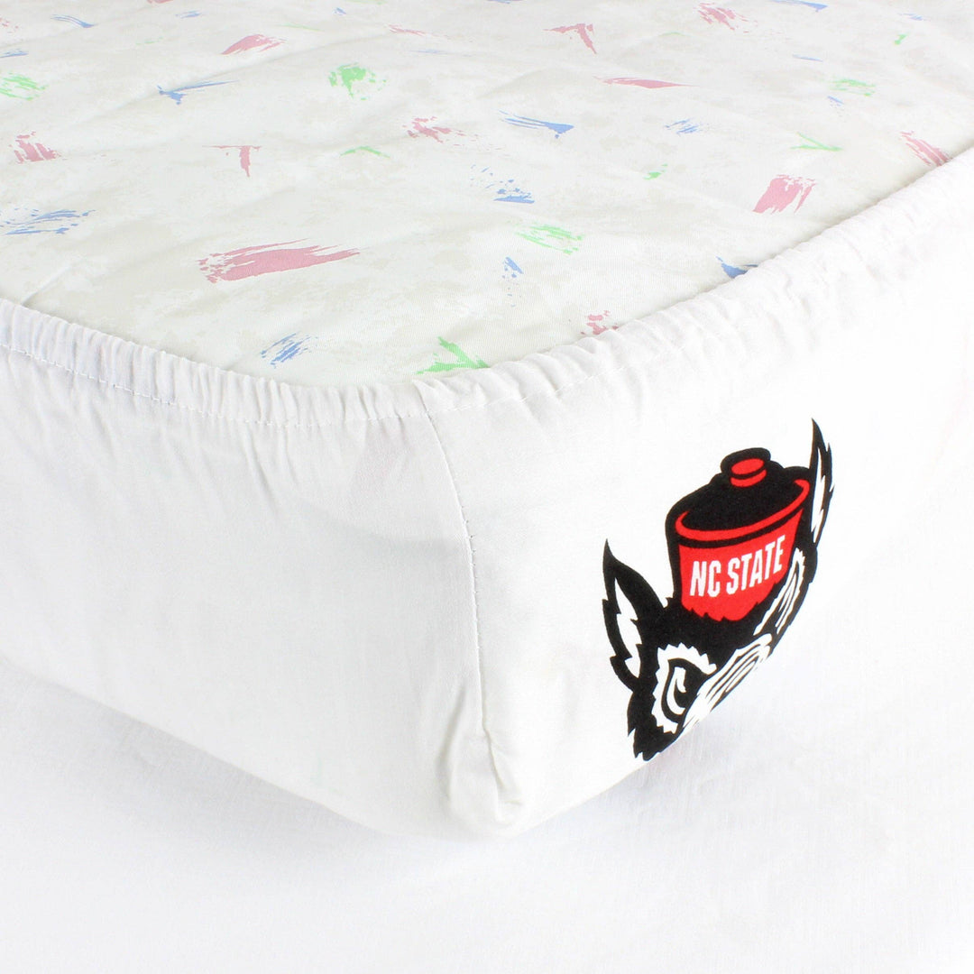 North Carolina State Wolfpack Baby Crib Fitted Sheet: Single