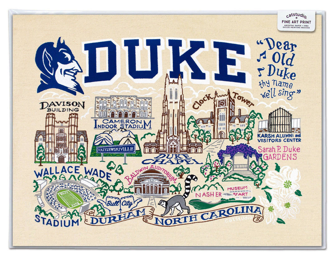 Duke University Collegiate Fine Art Print: 8"x10"