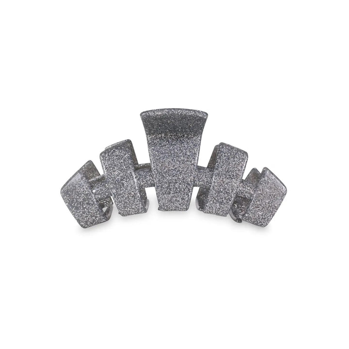 Silver Glitter Classic Hair Clip