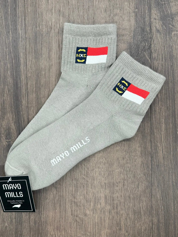 NC Flag Socks (Grey)