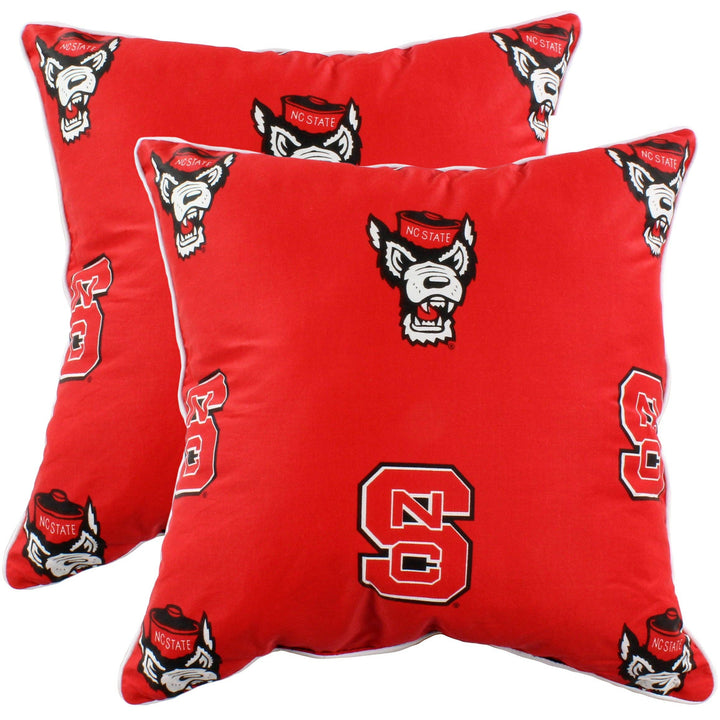 North Carolina State Wolfpack Decorative Pillow: White / Single