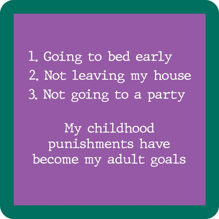 COASTER Childhood Punishments | Funny Gift | Home Bar Decor