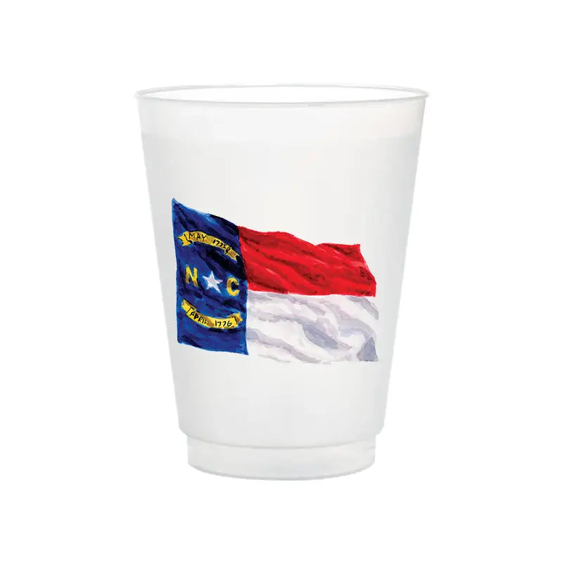 North Carolina Flag Frosted Cup