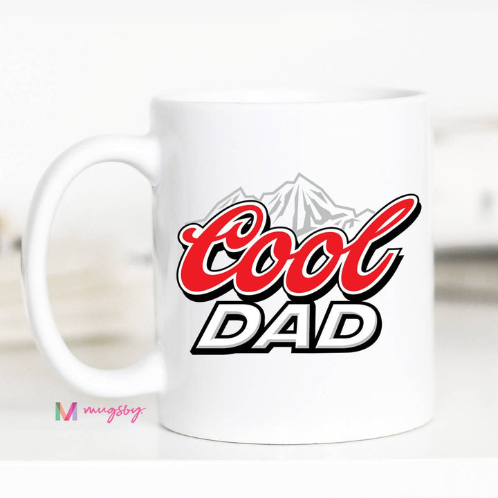 Cool Dad Retro Funny Coffee Mug Father's Day Mug: Black Rim and Handle / 11oz