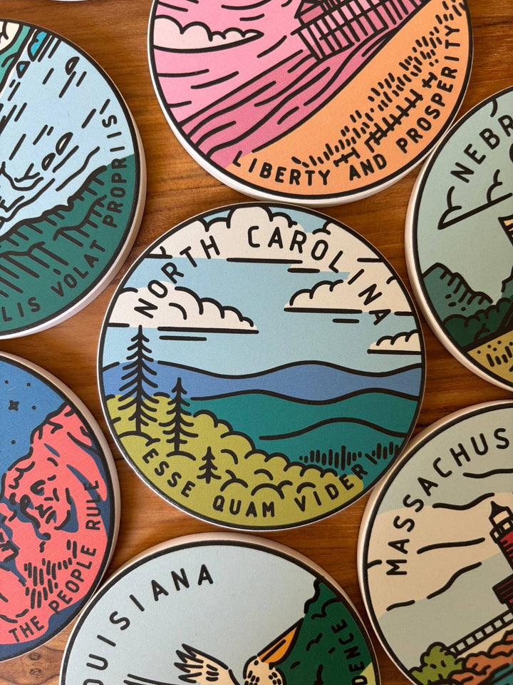 Ceramic Coaster- North Carolina