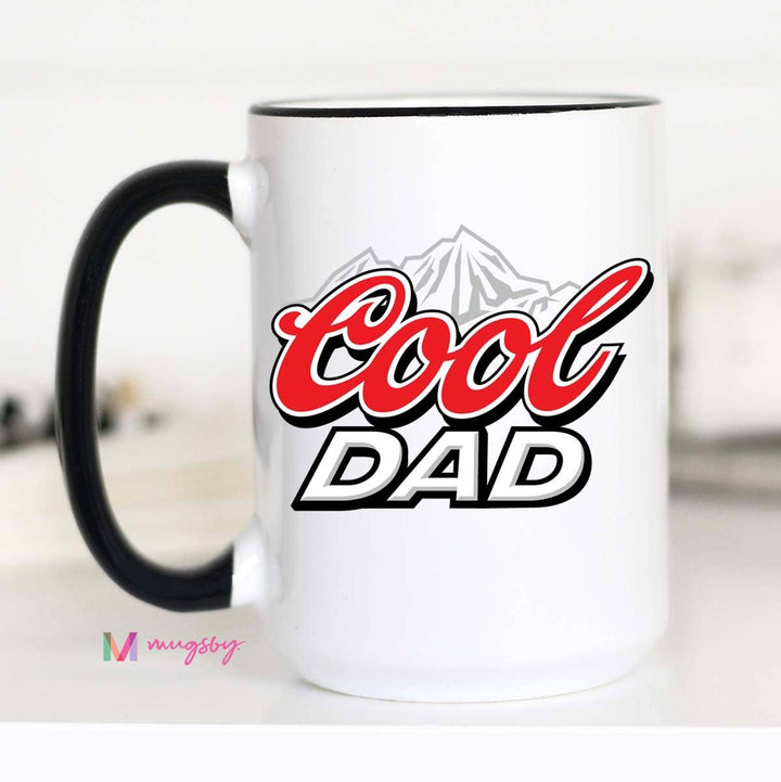 Cool Dad Retro Funny Coffee Mug Father's Day Mug: Black Rim and Handle / 11oz