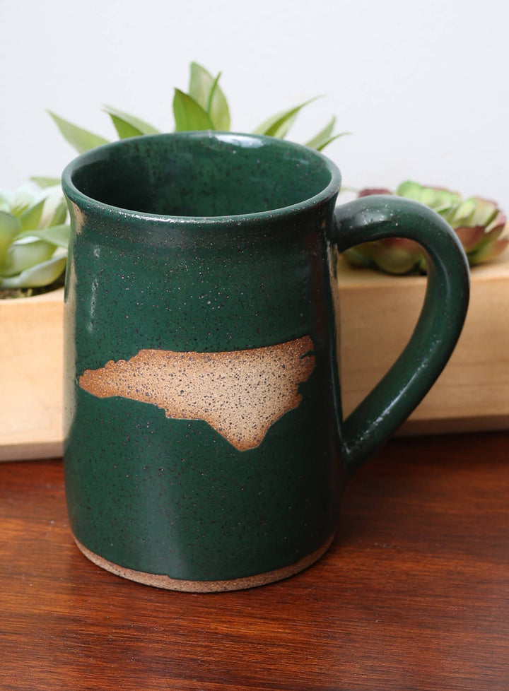 North Carolina Ceramic Mug: Aqua