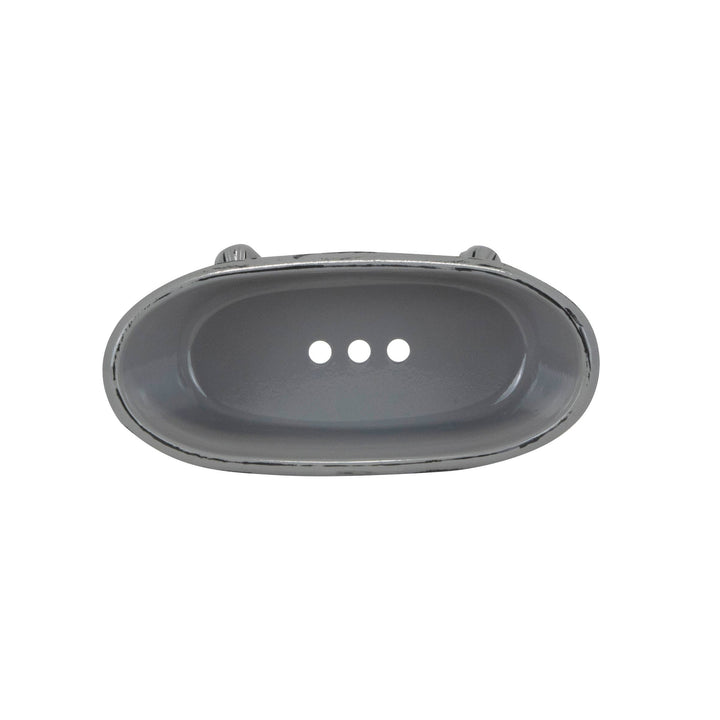 Gray Distressed Enamel Bathtub Soap Dish