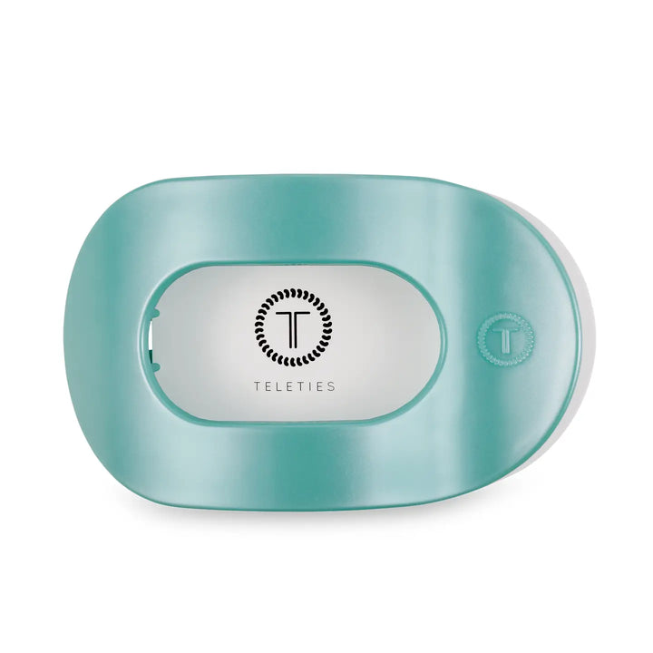 Totally Turquoise Flat Round Hair Clip