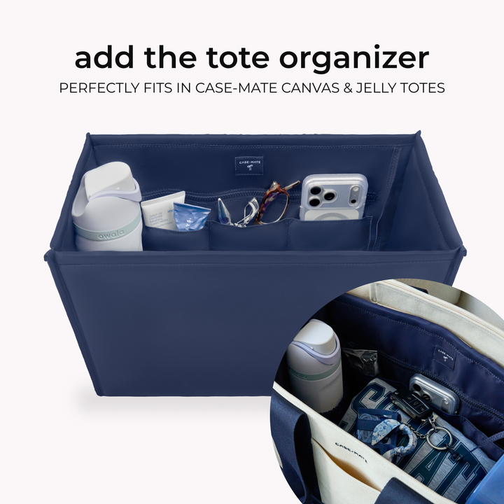 Case-Mate Navy Gingham Jelly Tote Bag