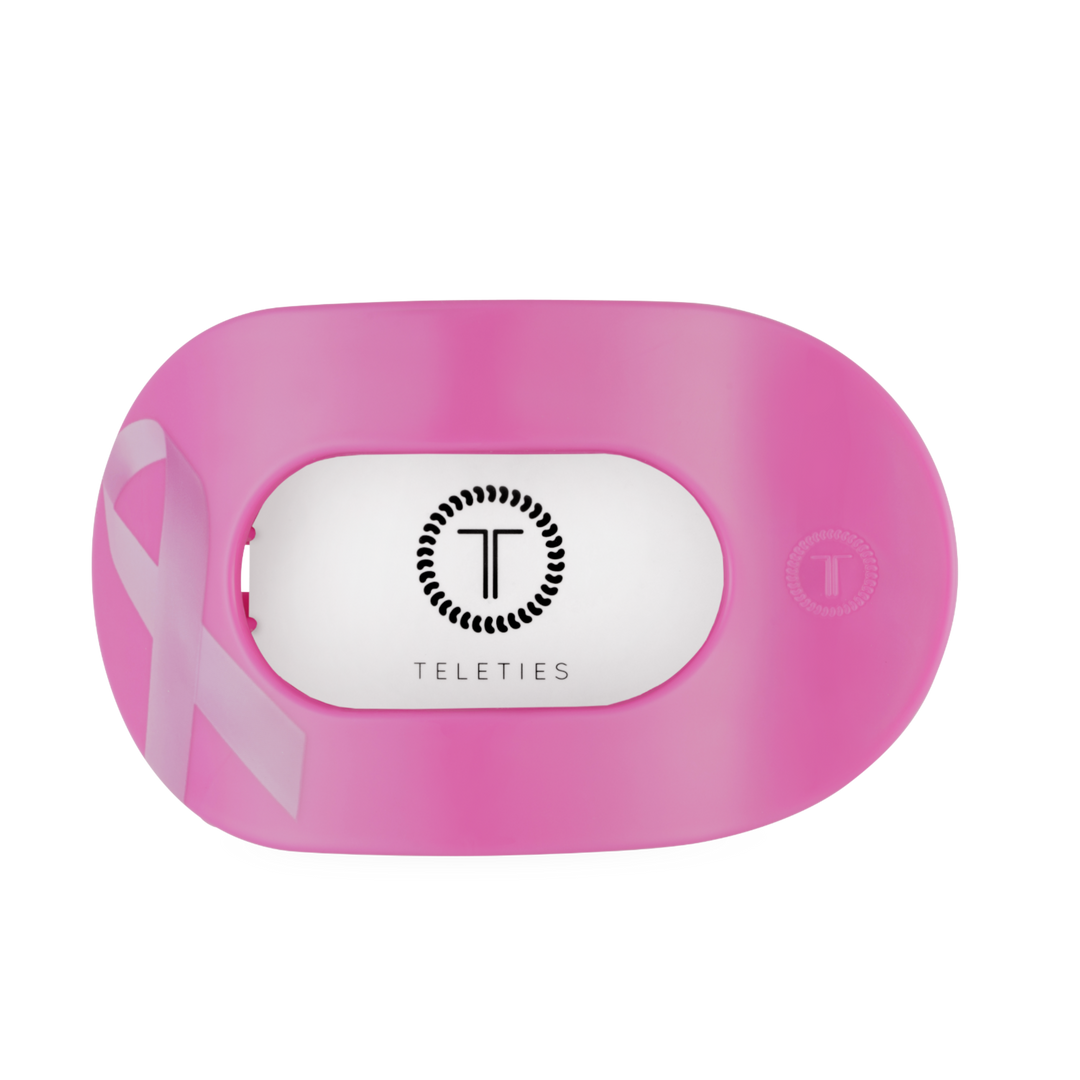 Breast Cancer Awareness | Large | Flat Round Hair Clip
