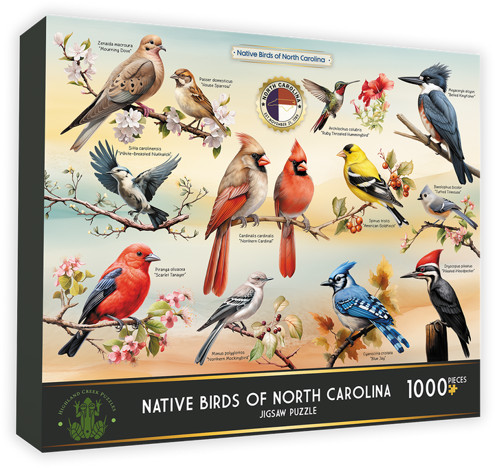 Native Birds of North Carolina Jigsaw Puzzle - 1000 pieces