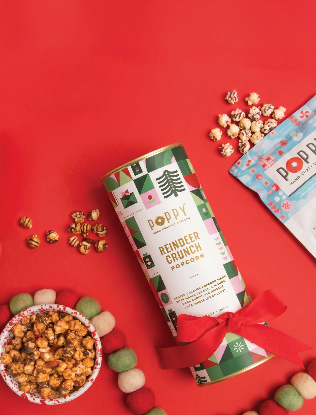 Reindeer Crunch Cylinder Holiday Popcorn