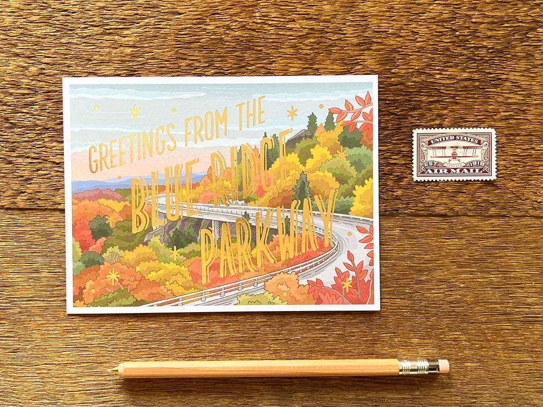 Blue Ridge Ga Postcard Blue Ridge Parkway Postcard – Hometown Apparel