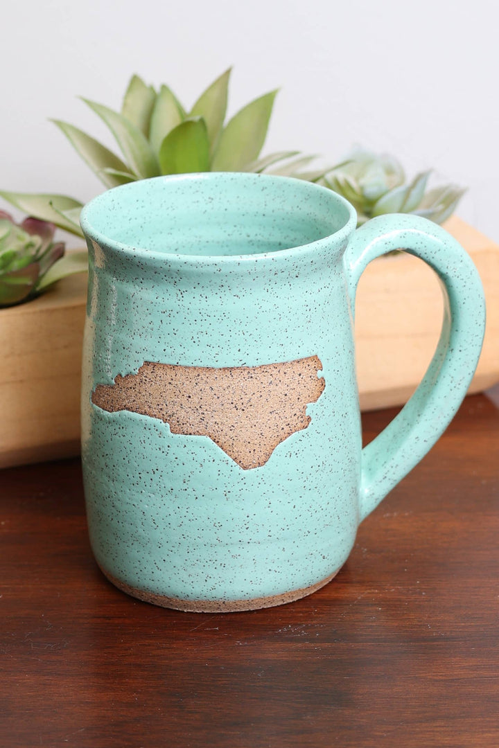 North Carolina Ceramic Mug: Aqua