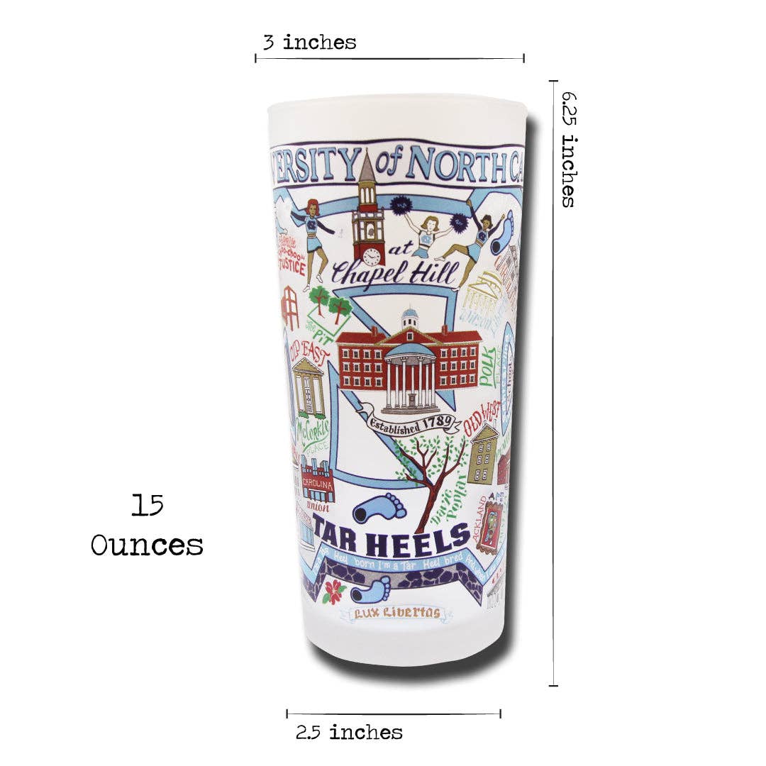 North Carolina, University of Collegiate Drinking Glass