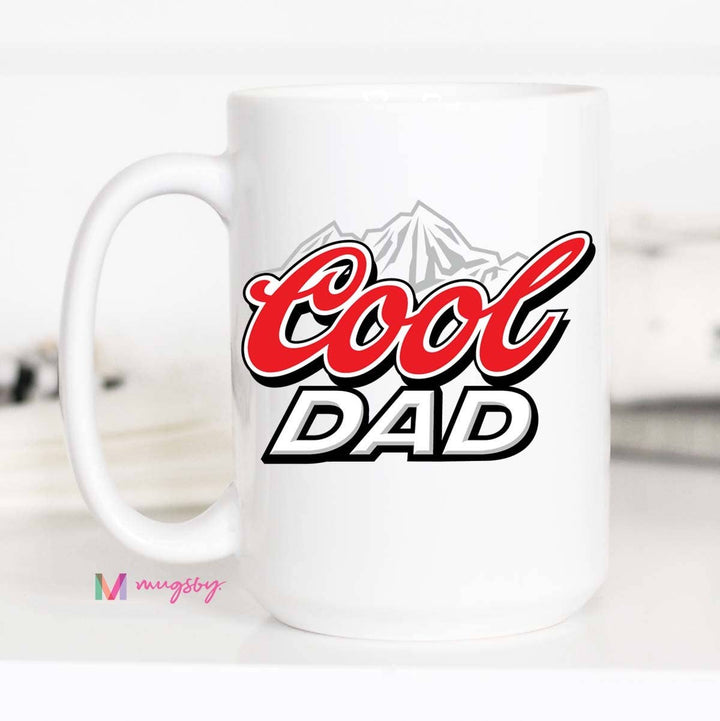 Cool Dad Retro Funny Coffee Mug Father's Day Mug: Black Rim and Handle / 11oz