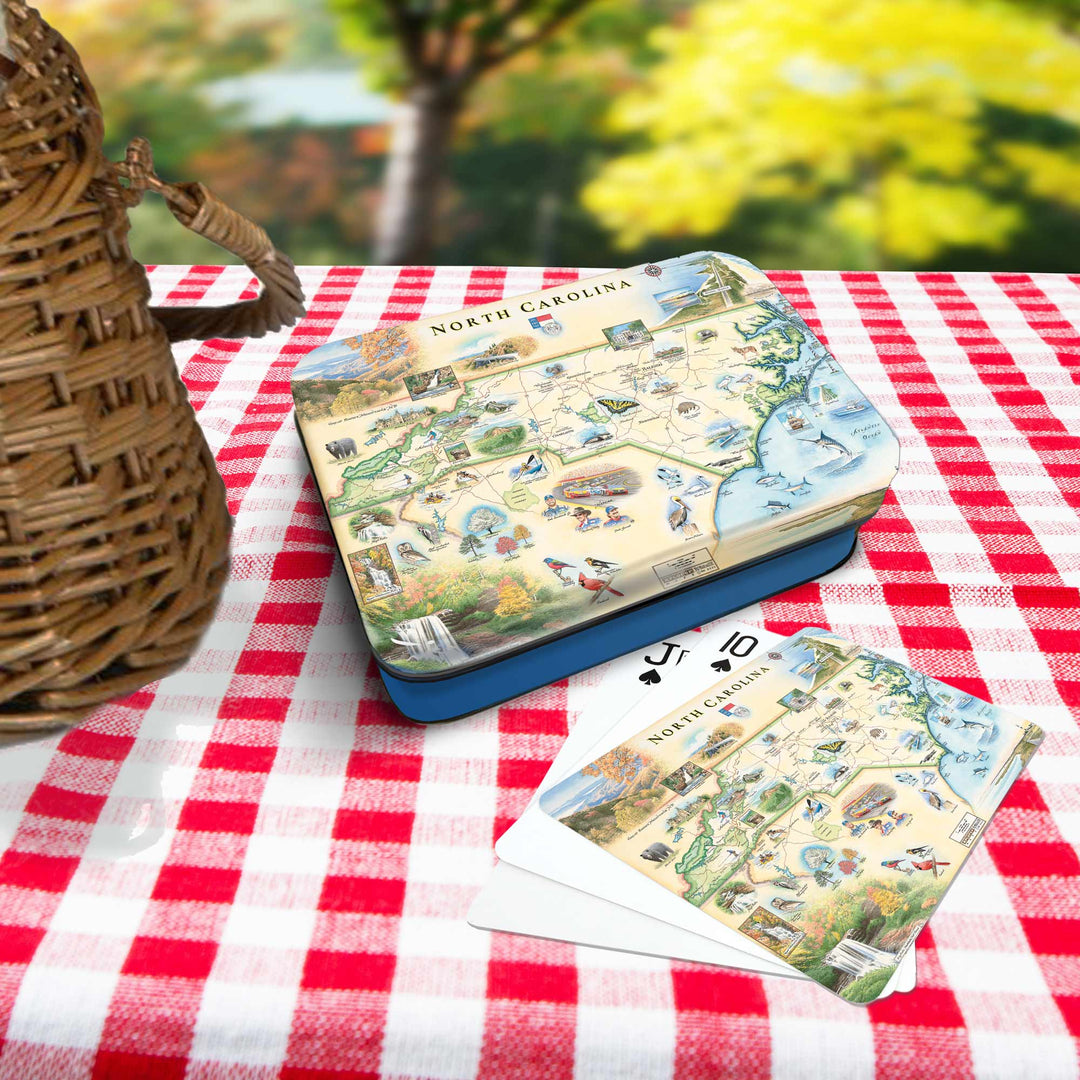 North Carolina State Map Playing Cards