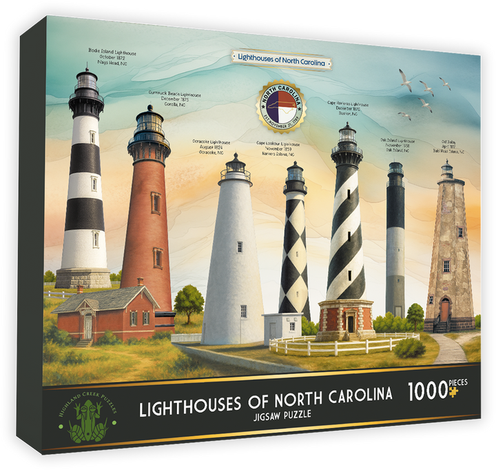 Lighthouses of North Carolina Jigsaw Puzzle - 1000 pieces