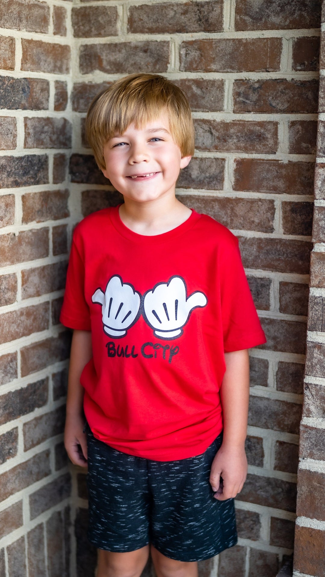 Kid Hands Youth T-Shirt #39 (Solid Red)