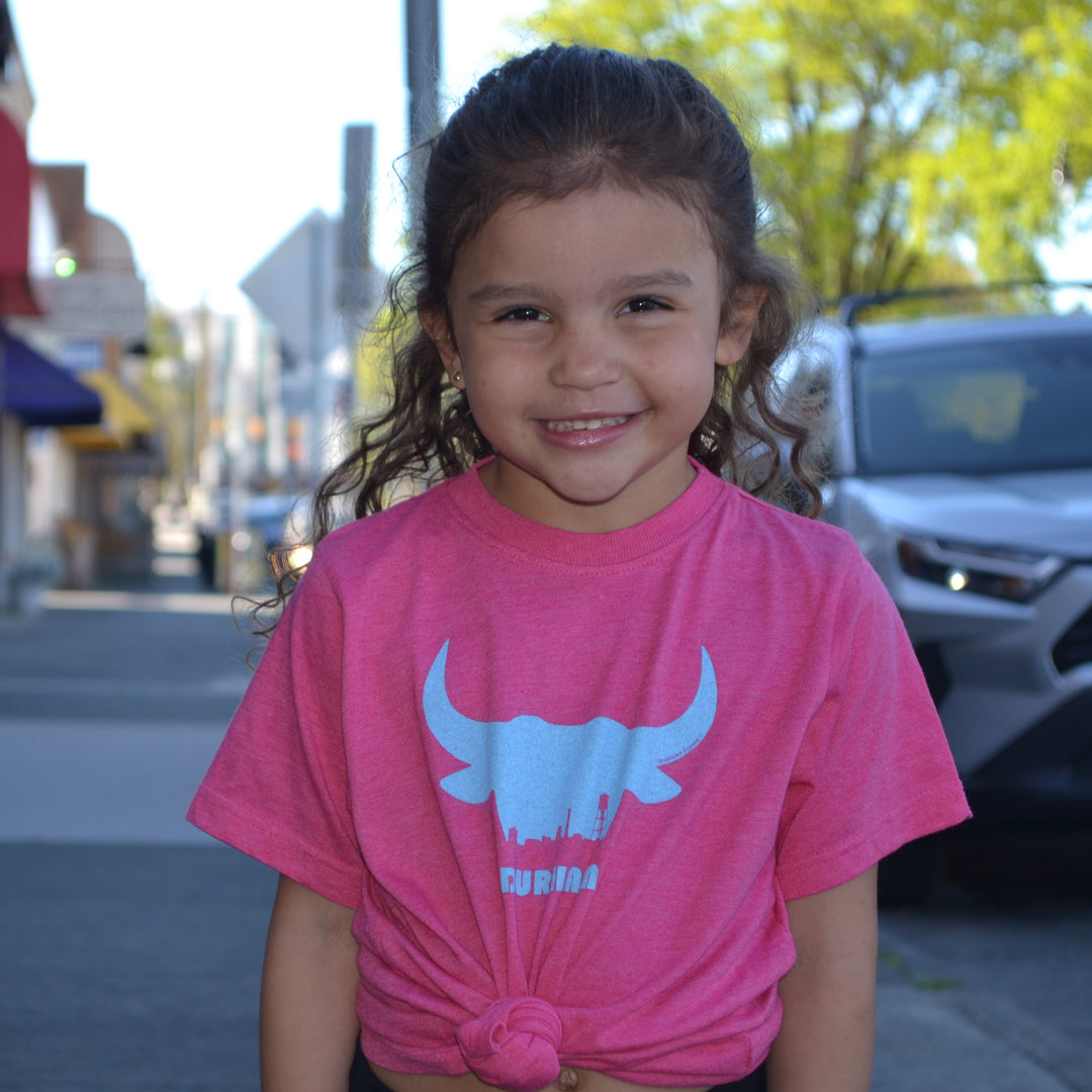 Bullhead Skyline Toddler T-Shirt #4 (Hot Pink)