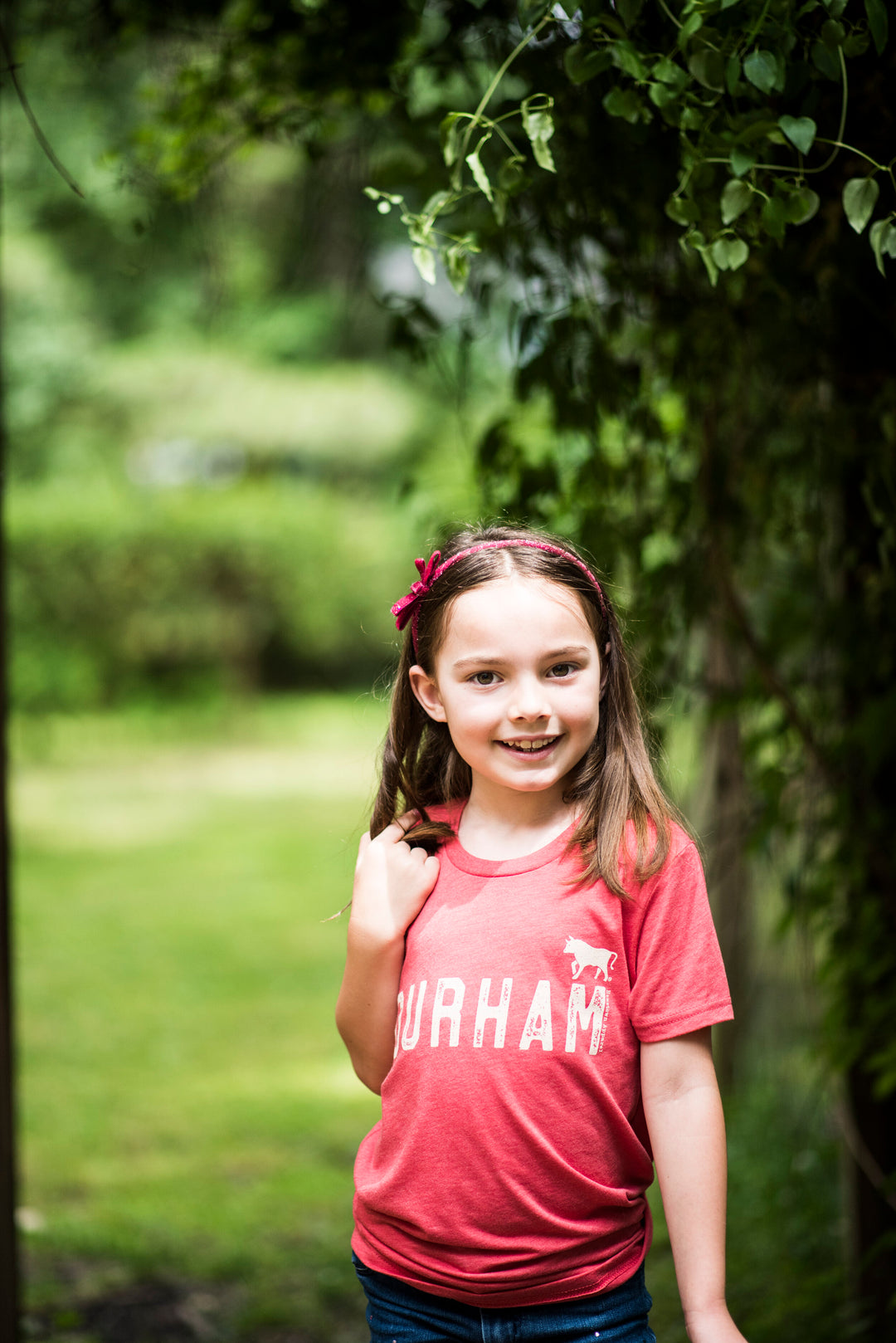 Durham with Bull Youth T-Shirt #1 (Red)