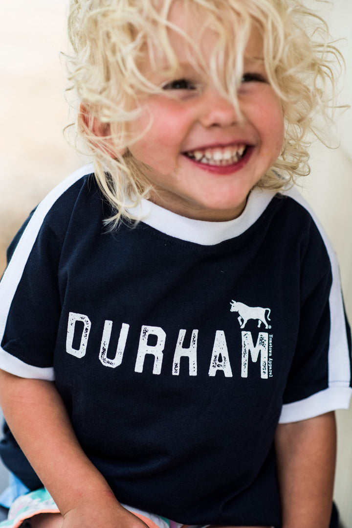 Durham with Bull Toddler T-Shirt #1 (Navy)