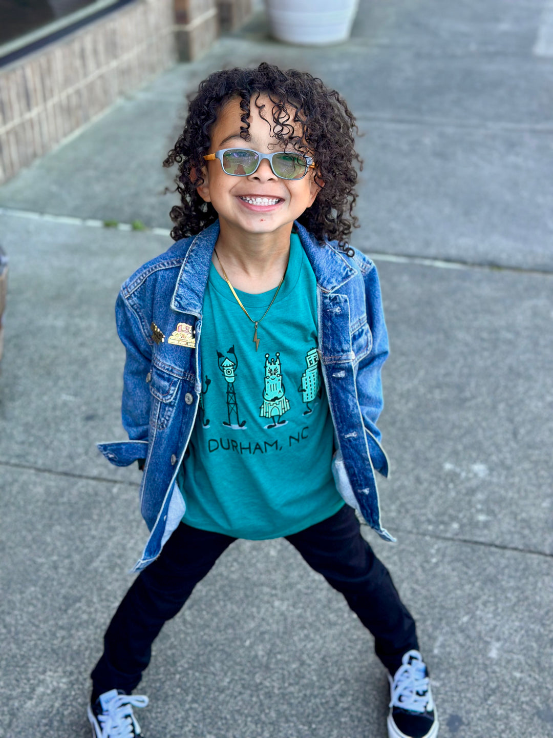 Cartoon Landmarks T-Shirt Youth #85 (Teal)
