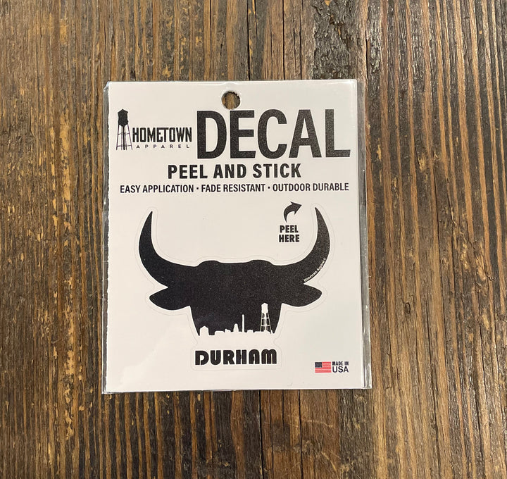 Bull Head Skyline Vinyl Decal #4 in Black