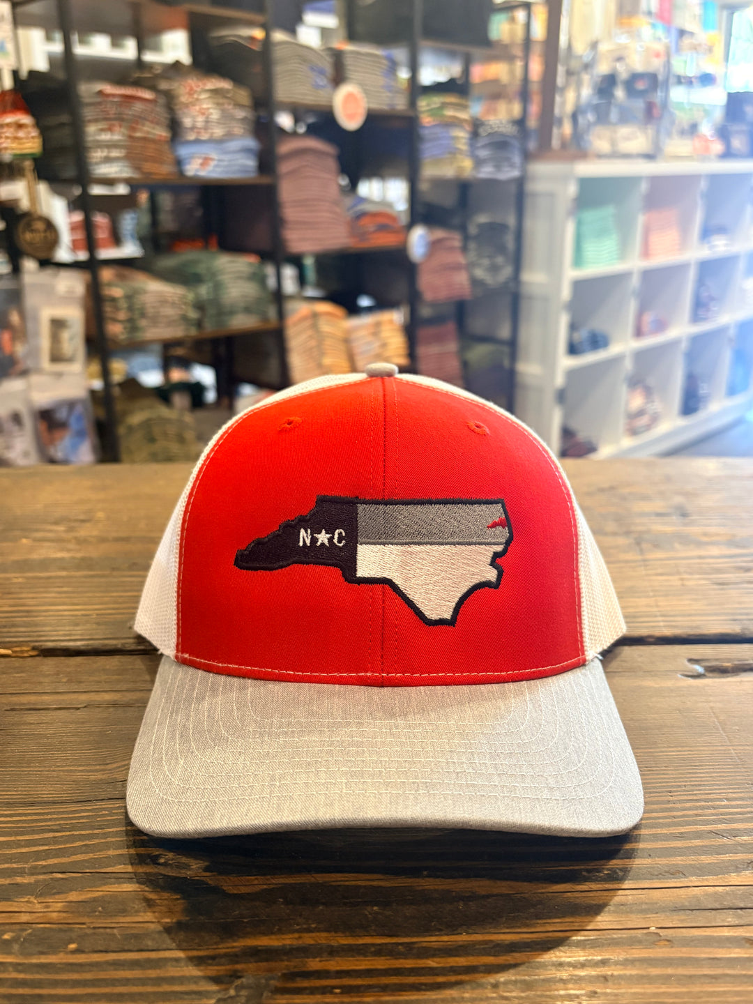 North Carolina Flag Snapback (Red/Grey)