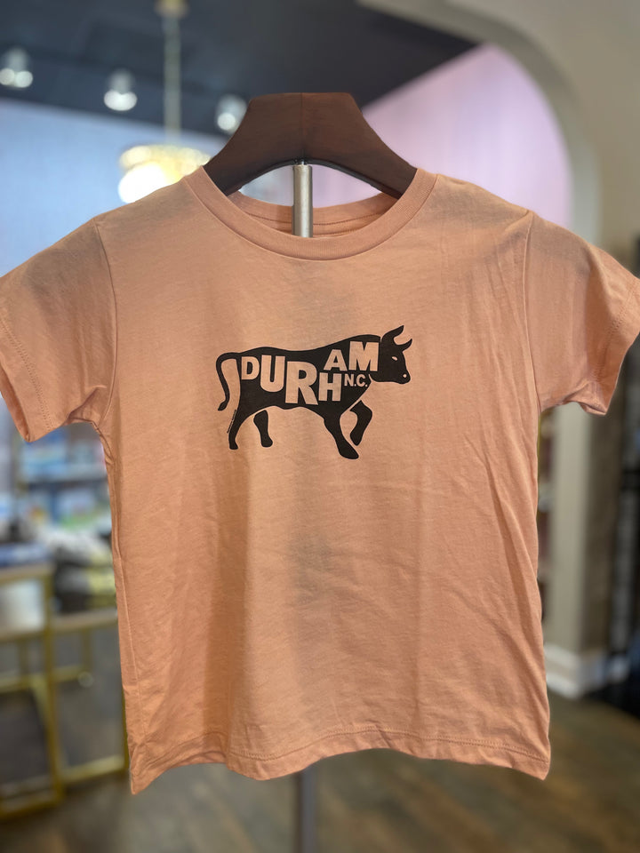 Bull with Durham, NC. Toddler T-Shirt #5 (Peach)