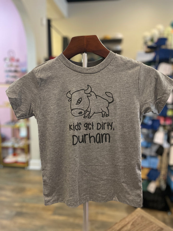 Kids Get Dirty, Durham Toddler T-Shirt #47 (Gray Triblend)
