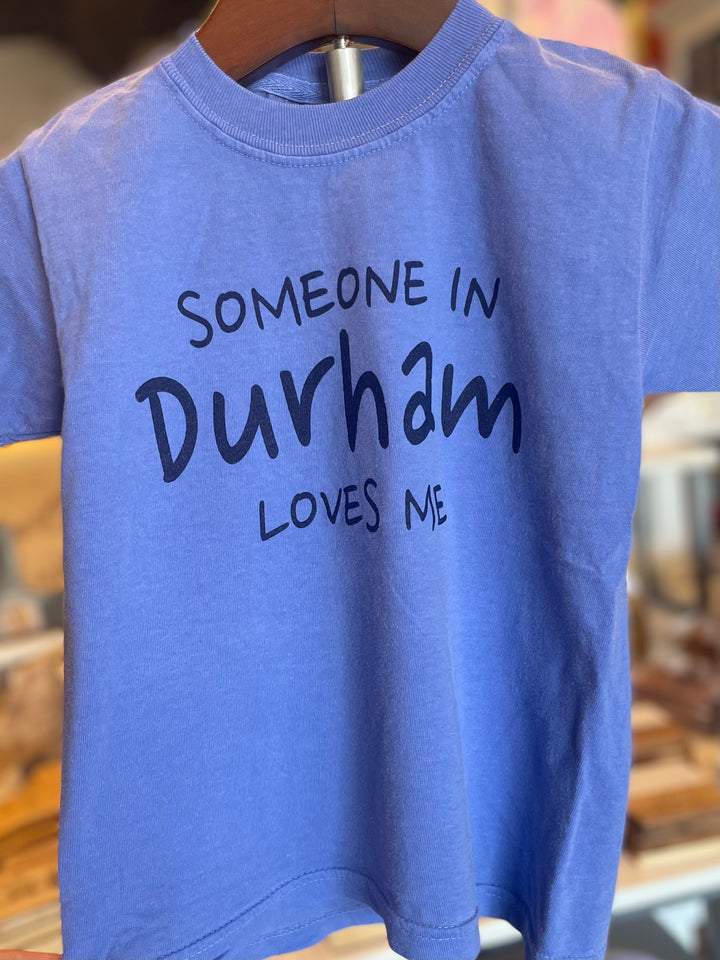 Someone in Durham Youth T-Shirt #91 (Flo Blue)