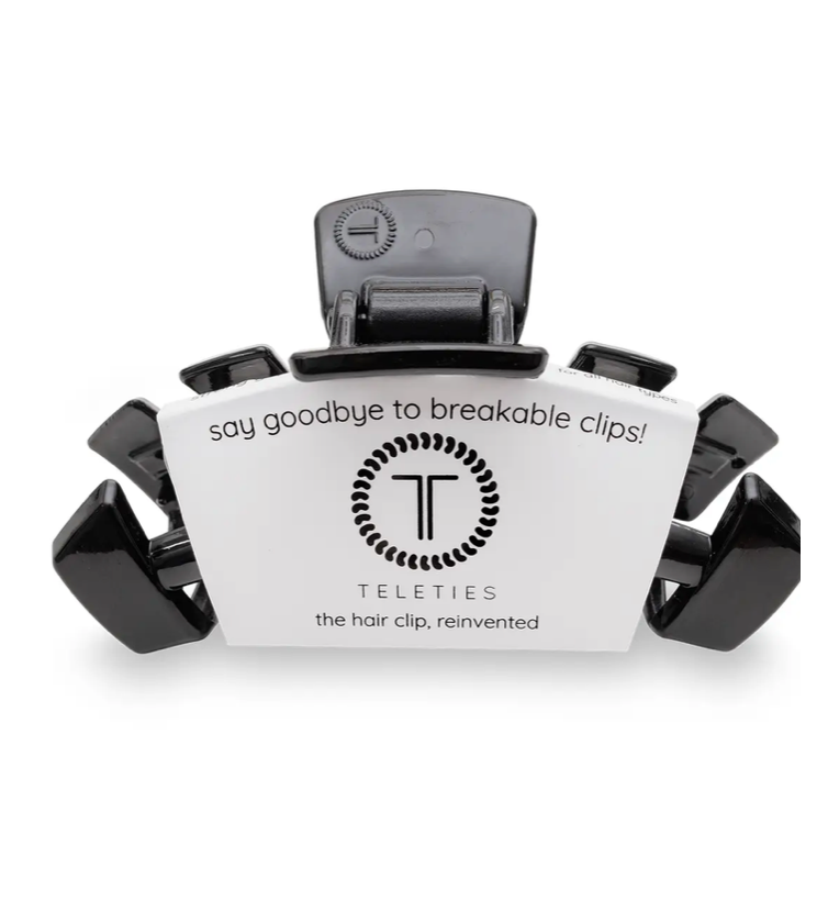 Jet Black Large Classic Hair Clip