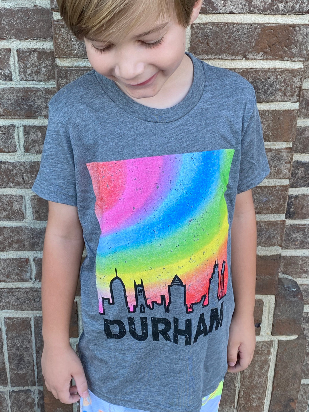 Durham Rainbow Gradient Youth T-Shirt #53